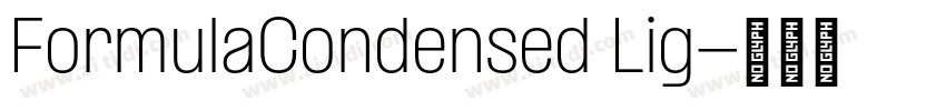 FormulaCondensed Lig字体转换